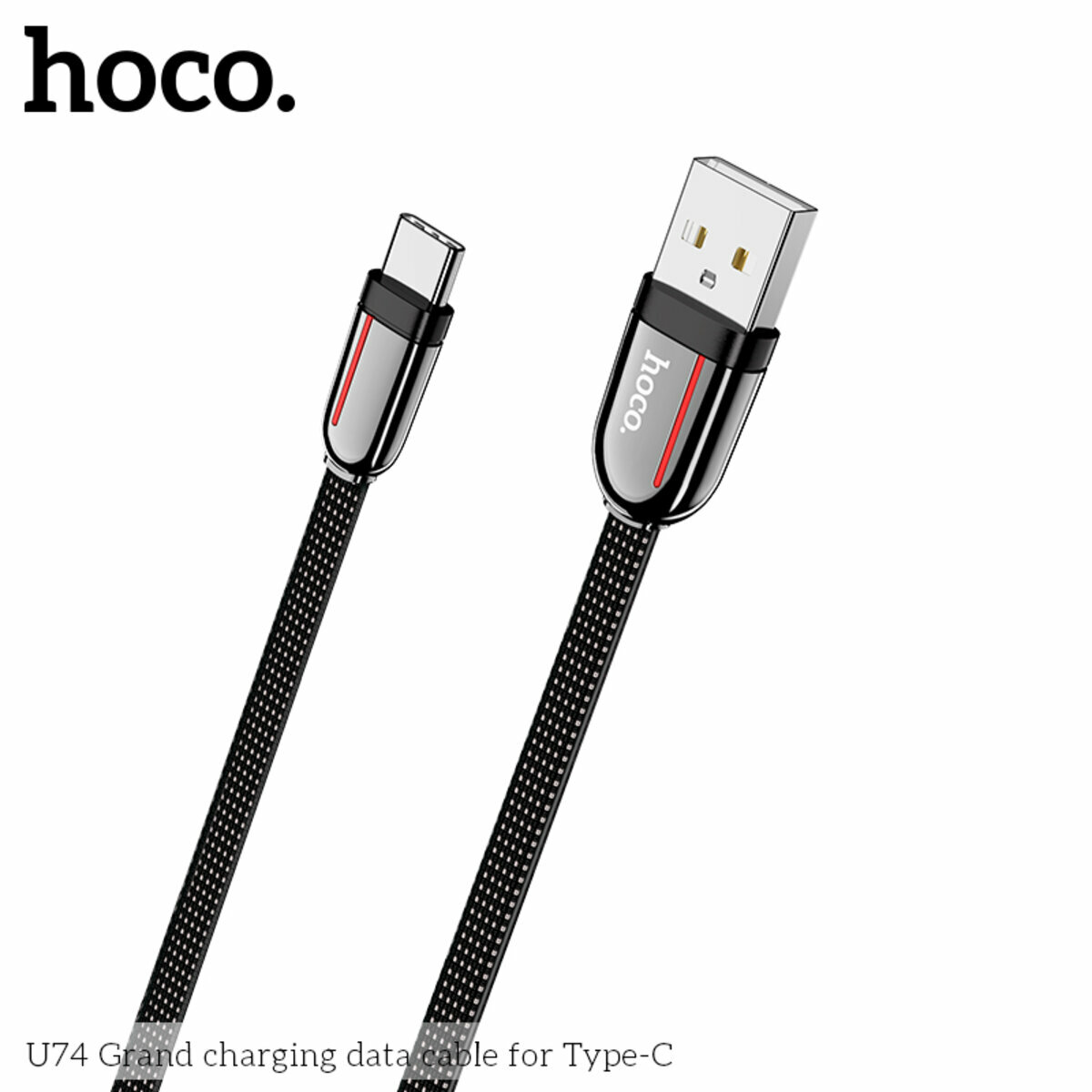 Кабель Hoco U74 Grand USB to Type-C 1.2м черный (HC-U74-UC-Black) смотреть фото №6