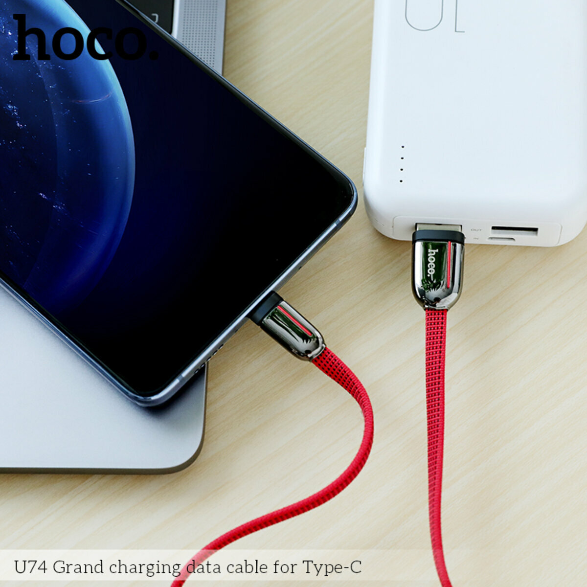 Кабель Hoco U74 Grand USB to Type-C 1.2м черный (HC-U74-UC-Black) смотреть фото №5