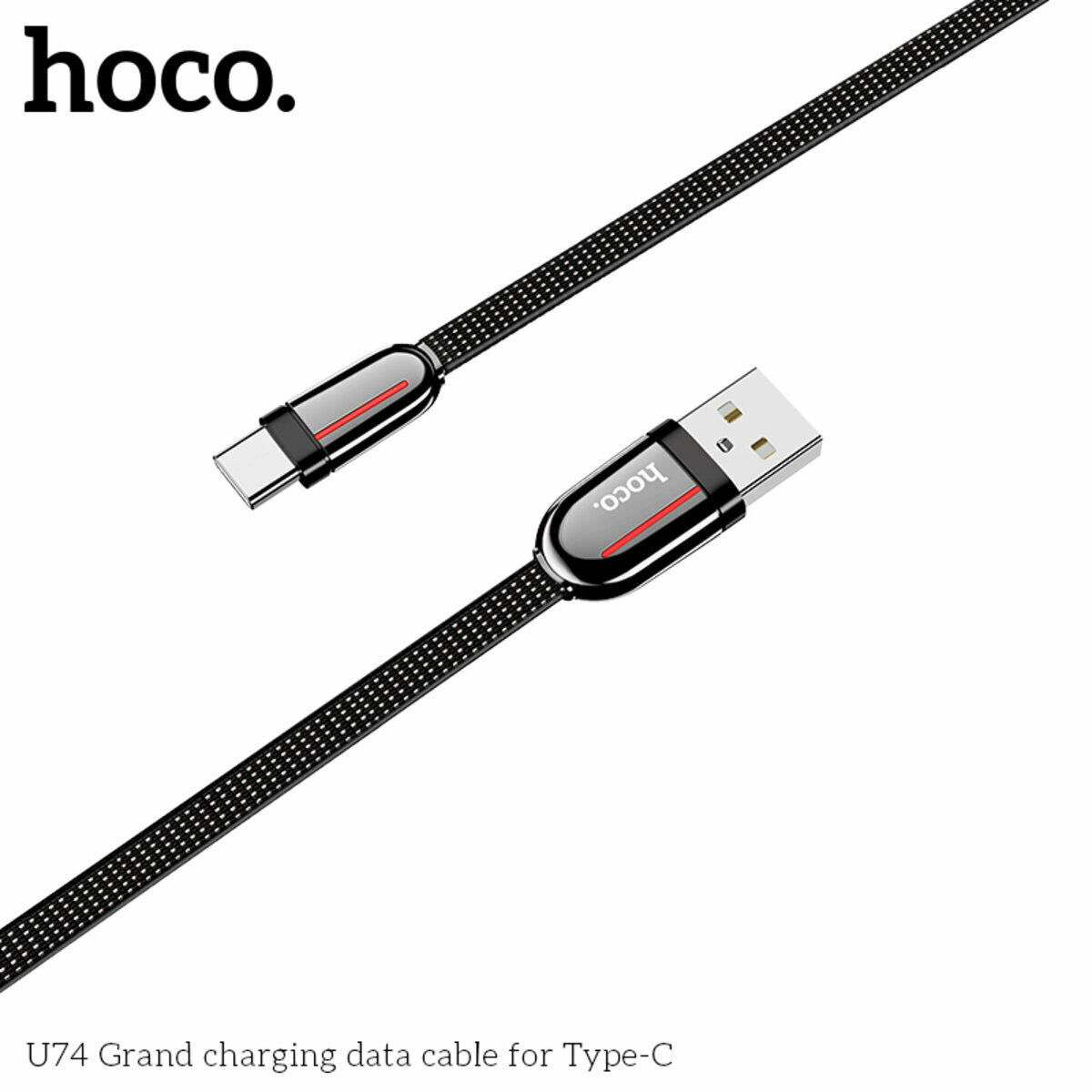 Кабель Hoco U74 Grand USB to Type-C 1.2м черный (HC-U74-UC-Black) смотреть фото №7