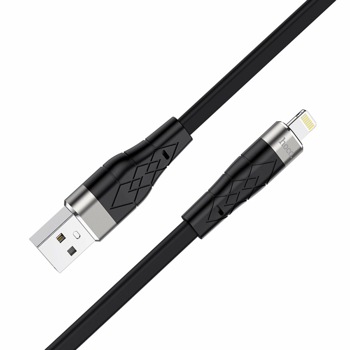 Кабель Hoco X53 Angel silicone USB to Lightning 1м чорний (HC-X53-UL-Black) дивитися фото №1