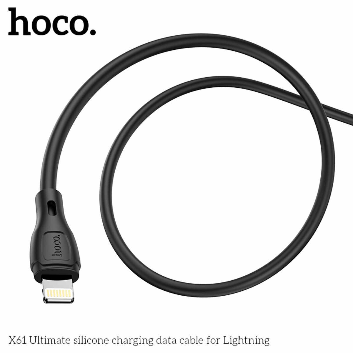 Кабель Hoco X61 Ultimate USB to Lightning 1м чорний (HC-X61-UL-Black) дивитися фото №6