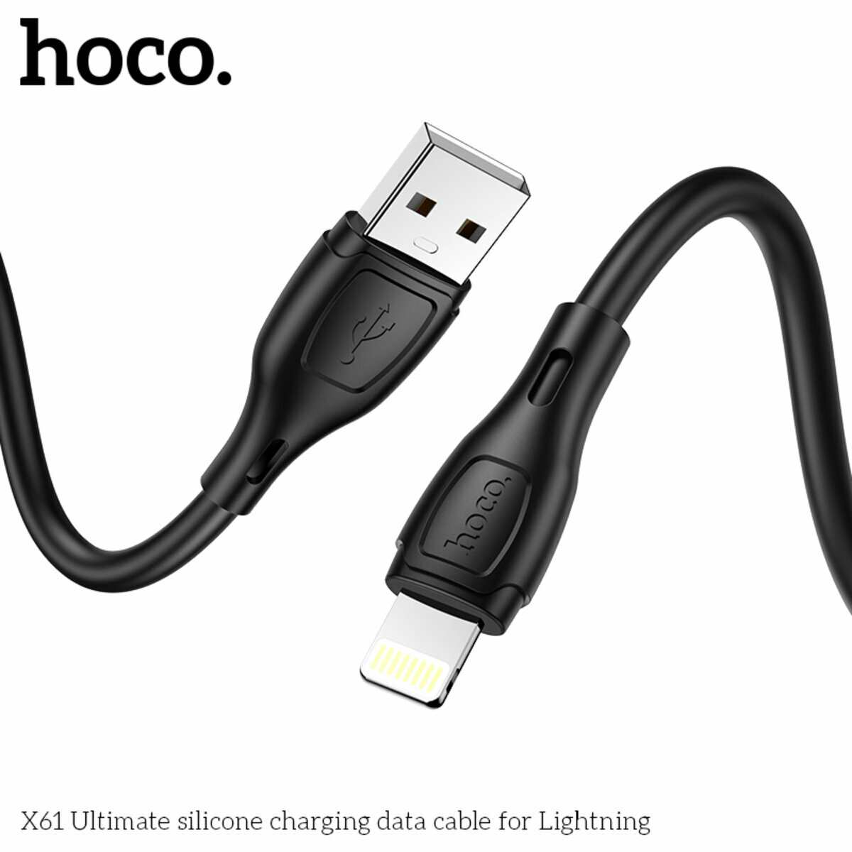 Кабель Hoco X61 Ultimate USB to Lightning 1м чорний (HC-X61-UL-Black) дивитися фото №2