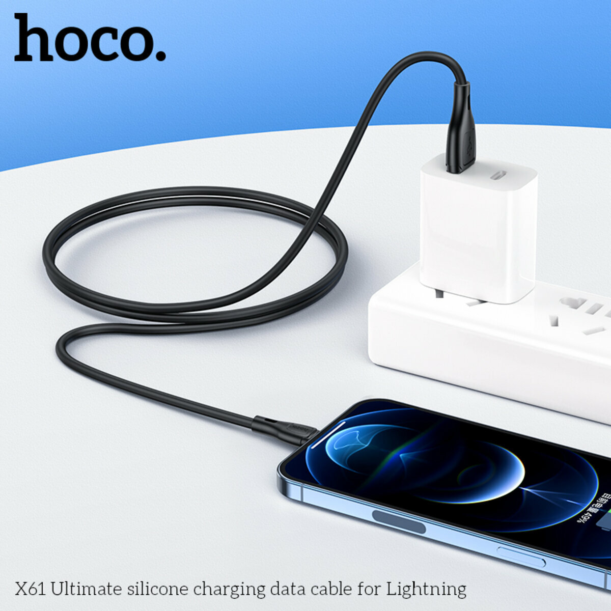 Кабель Hoco X61 Ultimate USB to Lightning 1м чорний (HC-X61-UL-Black) дивитися фото №5