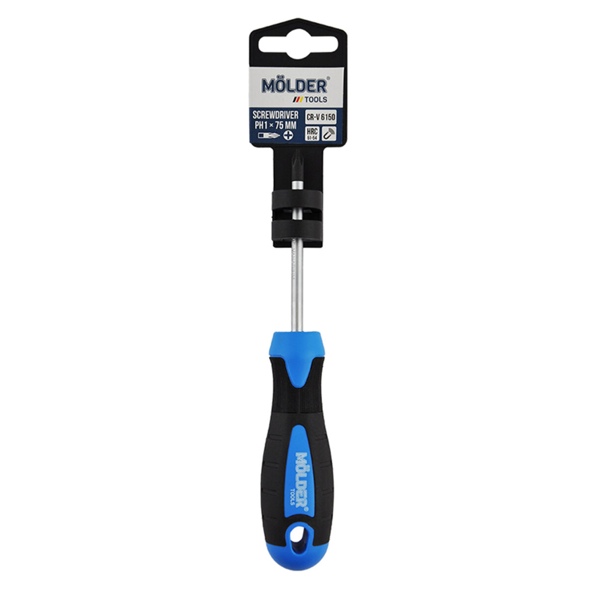 Викрутка Molder хрестова PH1x75mm (MT32104) дивитися фото №1