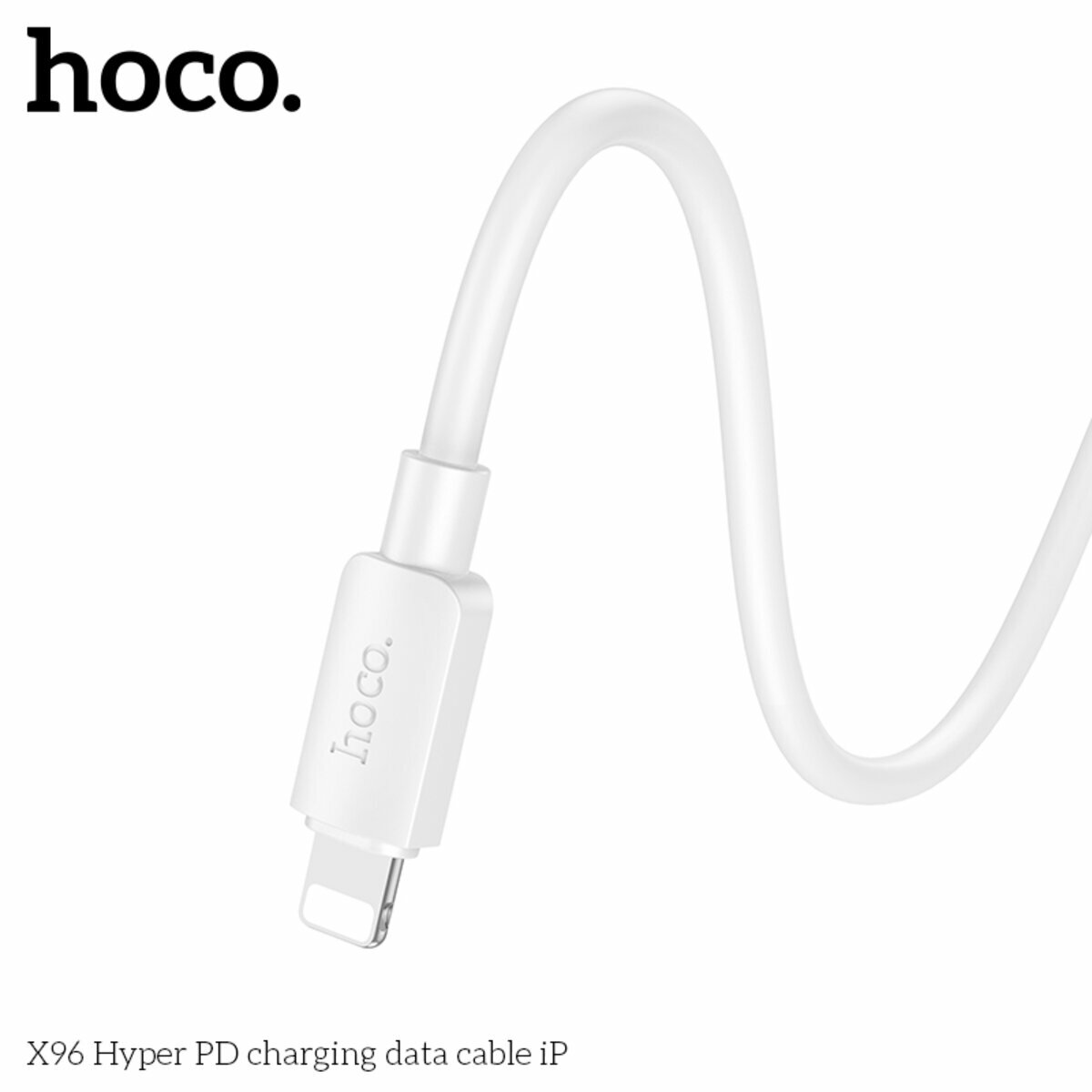 Кабель Hoco X96 Hyper Type-C to Lightning PD 1м білий (HC-X96-L-White) дивитися фото №2