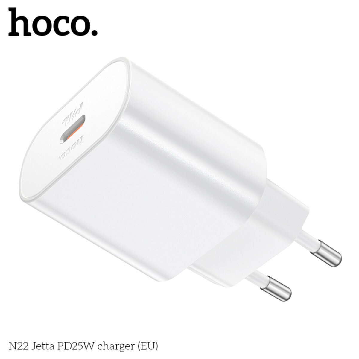 Мережевий зарядний пристрій Hoco N22 Jetta PD25W білий (HC-N22-White) дивитися фото №3