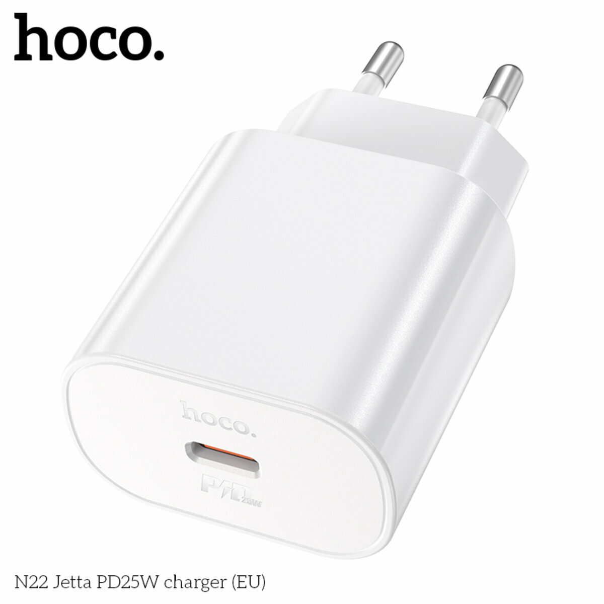 Мережевий зарядний пристрій Hoco N22 Jetta PD25W білий (HC-N22-White) дивитися фото №2