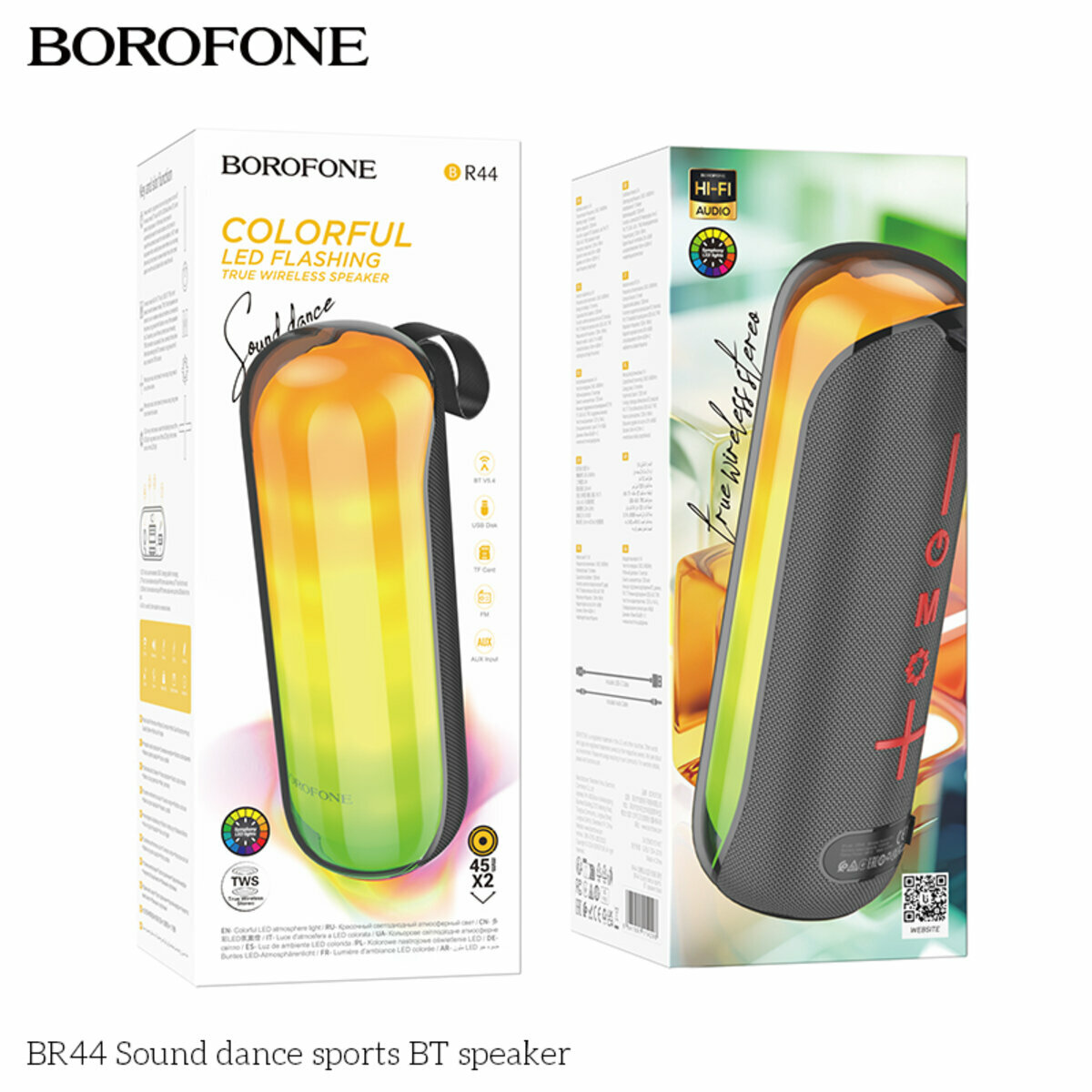 Портативна Акустика Borofone BR44 Sound Dance Sports BT Speaker чорна (BF-BR44-Black) дивитися фото №5