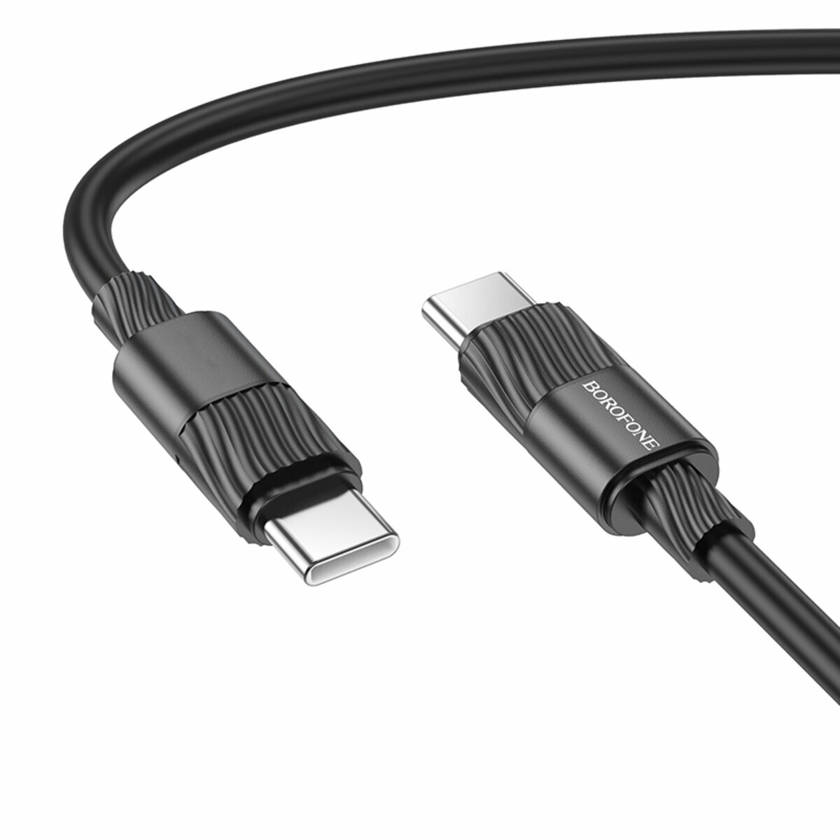 Кабель Borofone BX106 Charge 60W Type-C to Type-C 1м черный (BF-BX106-CC-Black) смотреть фото №1