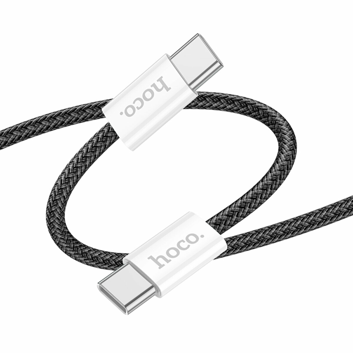 Кабель Hoco X104 Source 60W Type-C to Type-C 2м черный (HC-X104-CC-2m-Black) смотреть фото №1