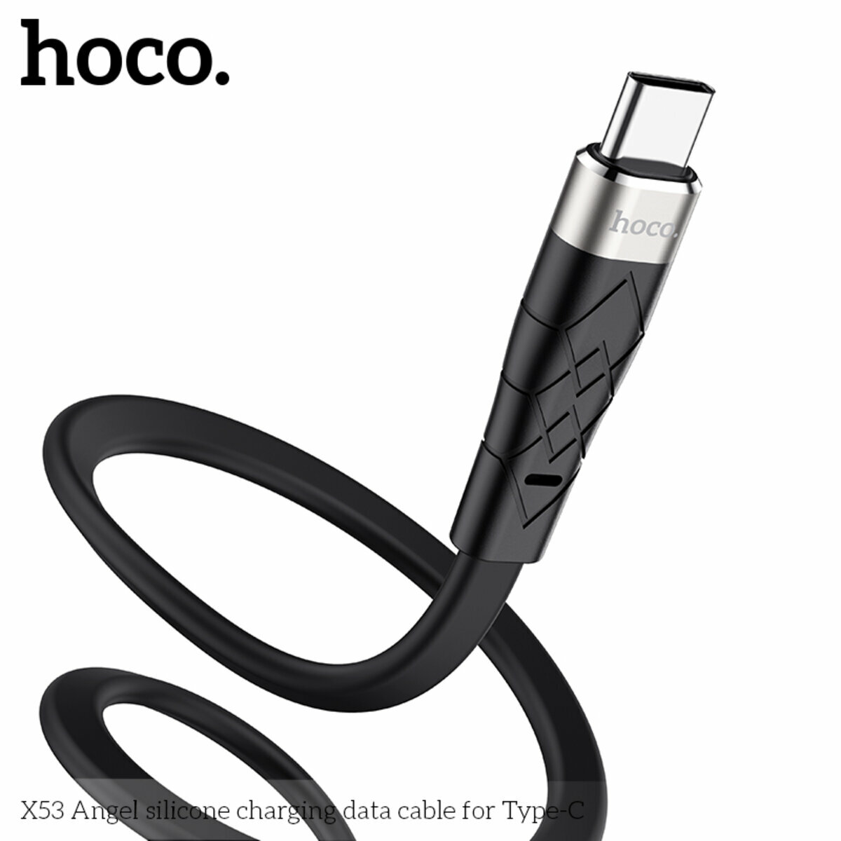 Кабель Hoco X53 Angel silicone USB to Type-C 1м черный (HC-X53-UC-Black) смотреть фото №5