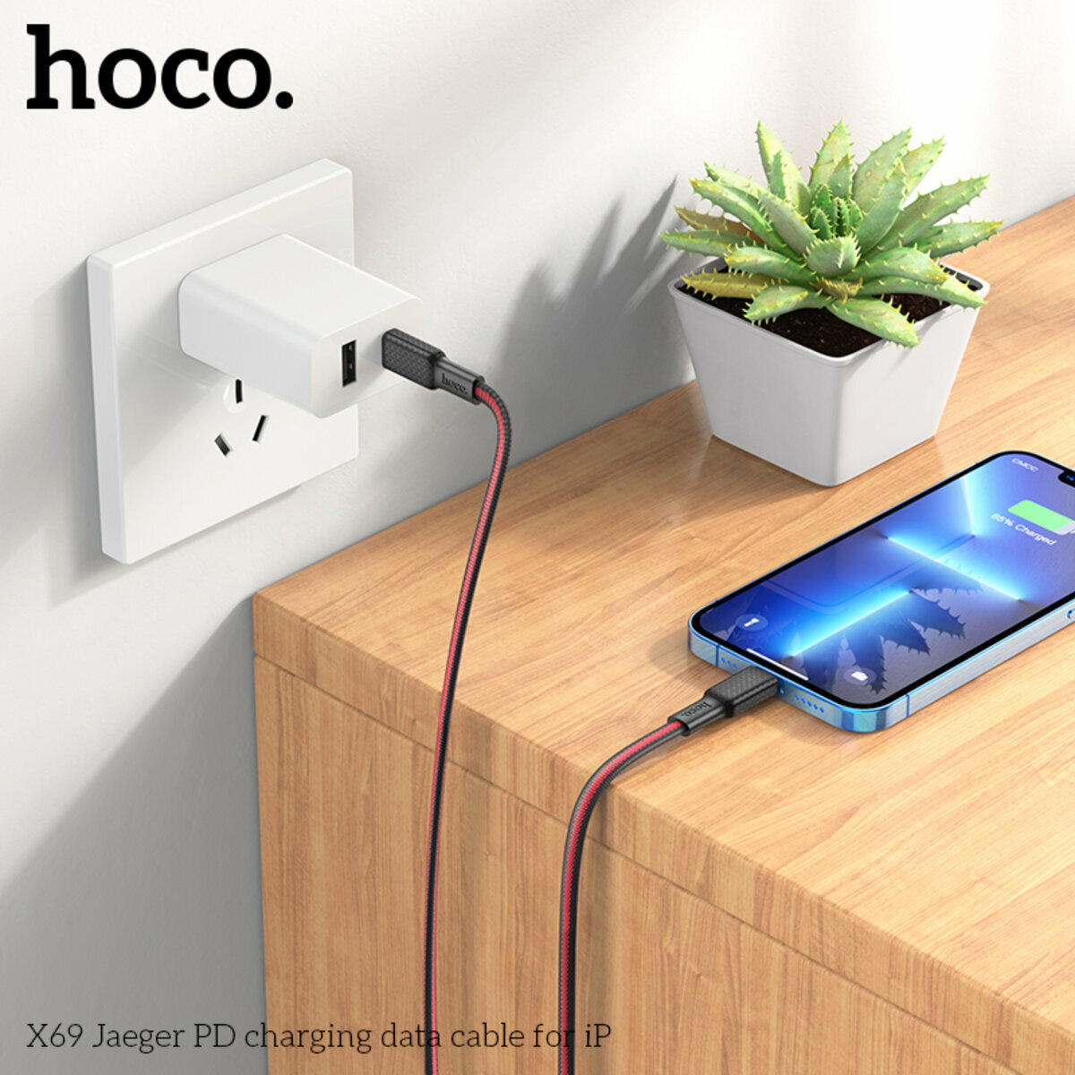 Кабель Hoco X69 Jaeger Type-C to Lightning 1м черный (HC-X69-L-Black) смотреть фото №3