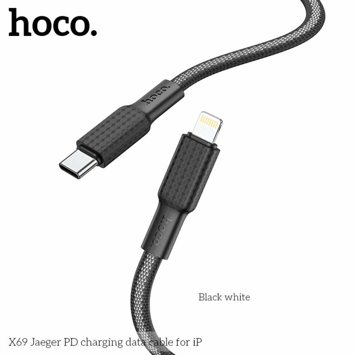 Кабель Hoco X69 Jaeger Type-C to Lightning 1м черный (HC-X69-L-Black) смотреть фото №6