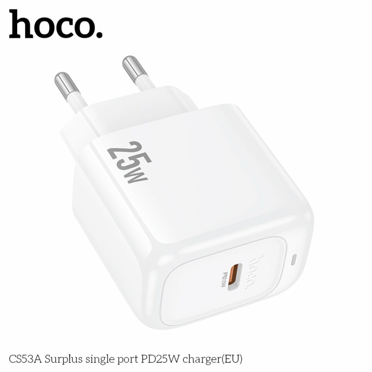 Мережевий зарядний пристрій Hoco CS53A Surplus PD25W білий (HC-CS53A-White) дивитися фото №7