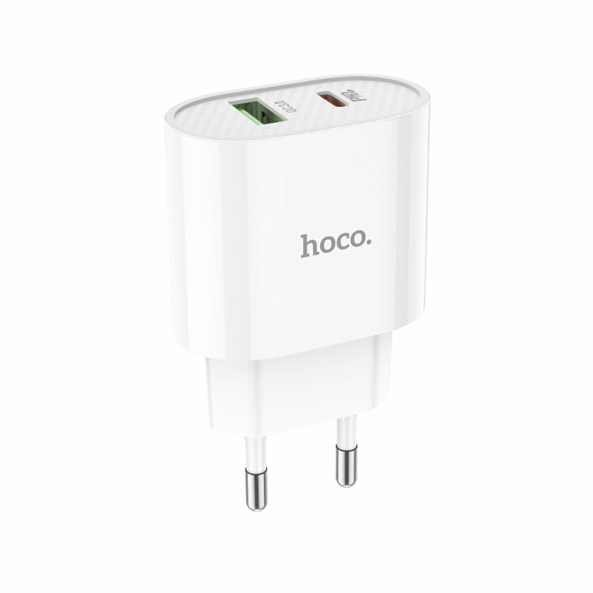 Мережевий зарядний пристрій Hoco C95A Lineal PD20W+QC3.0 білий (HC-C95A-White) дивитися фото №1