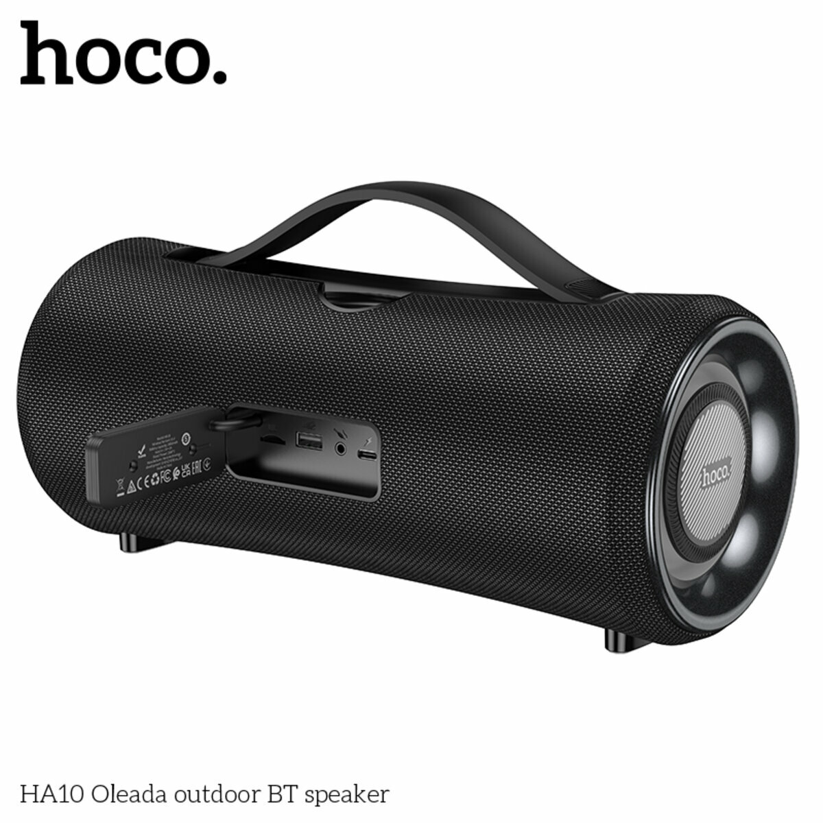 Портативна Акустика Hoco HA10 Oleada Outdoor BT Speaker чорна (HC-HA10-Black) дивитися фото №5