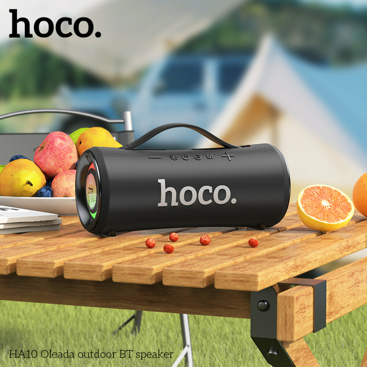 Портативна Акустика Hoco HA10 Oleada Outdoor BT Speaker чорна (HC-HA10-Black) дивитися фото №6