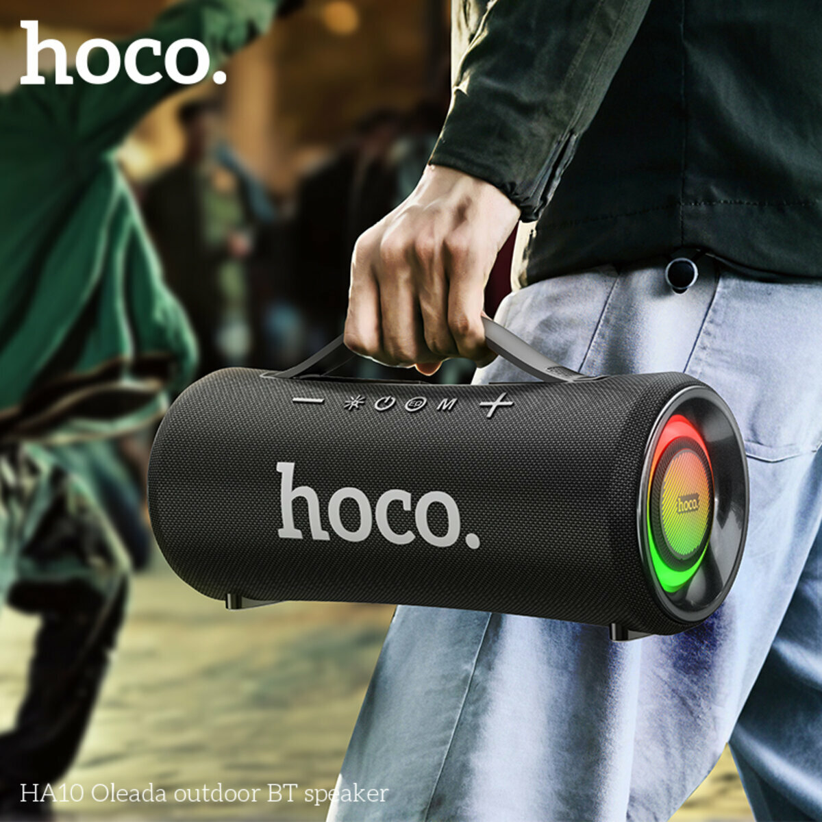 Портативна Акустика Hoco HA10 Oleada Outdoor BT Speaker чорна (HC-HA10-Black) дивитися фото №7