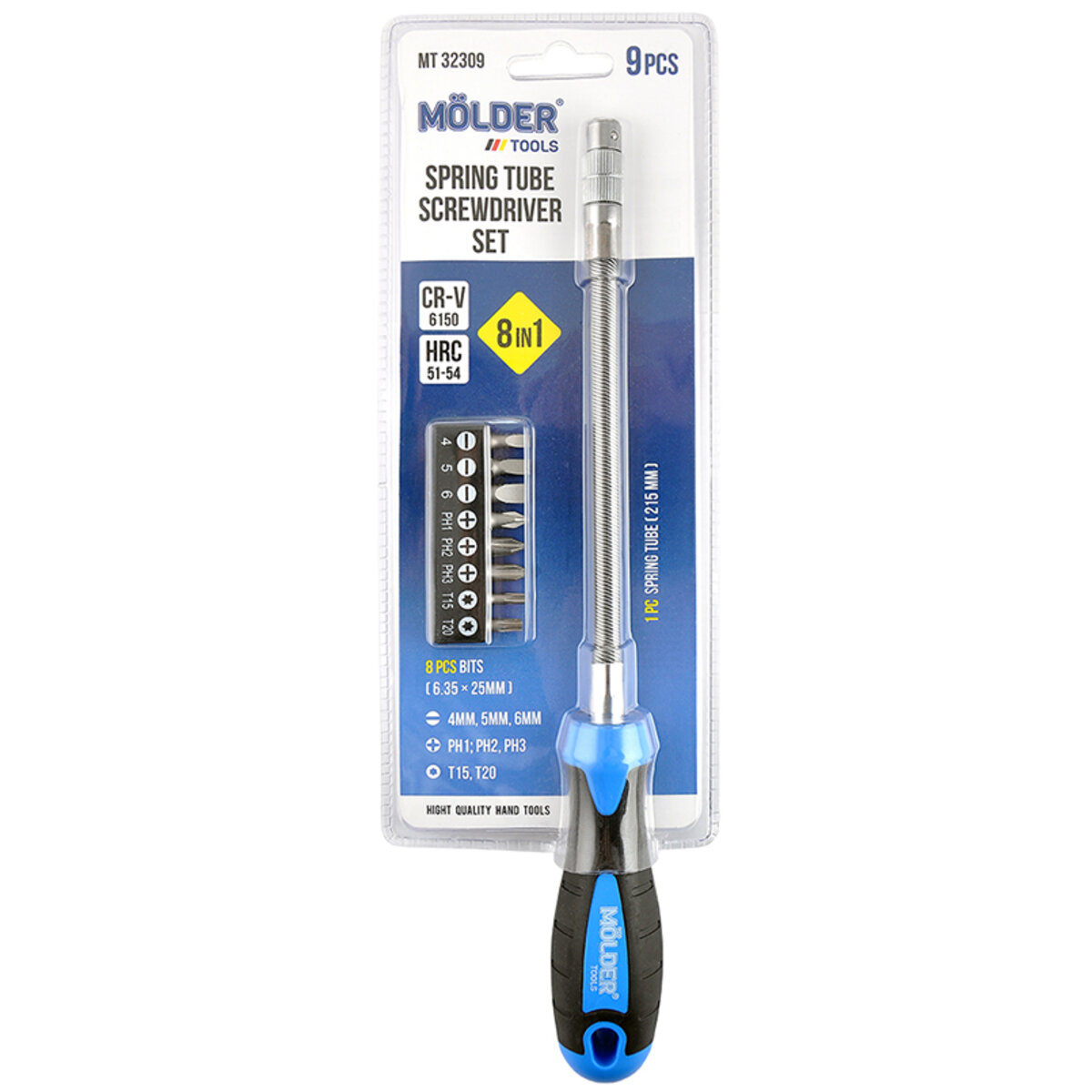 Викрутка Molder із гнучким подовжувачем і комплектом насадок (MT32309) дивитися фото №3