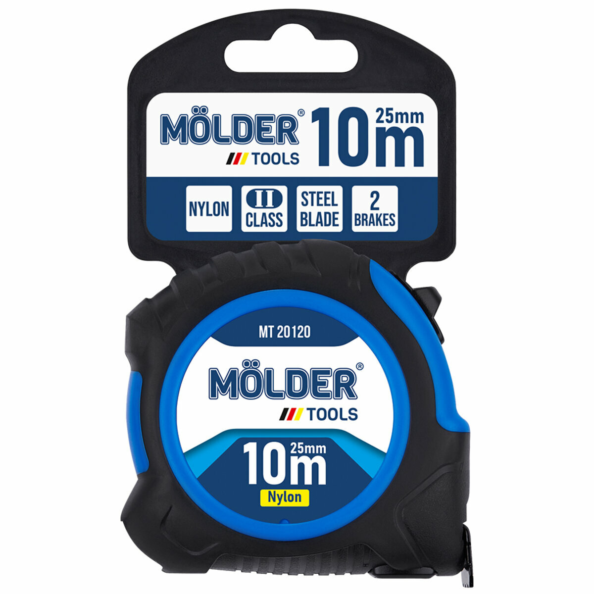 Рулетка Molder нейлонова 10м, 25мм (MT20120) дивитися фото №2