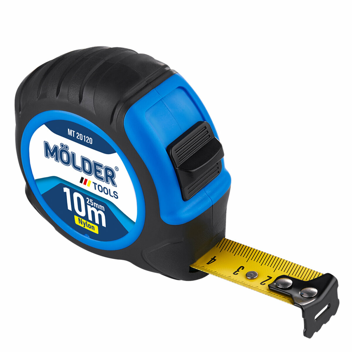 Рулетка Molder нейлонова 10м, 25мм (MT20120) дивитися фото №3