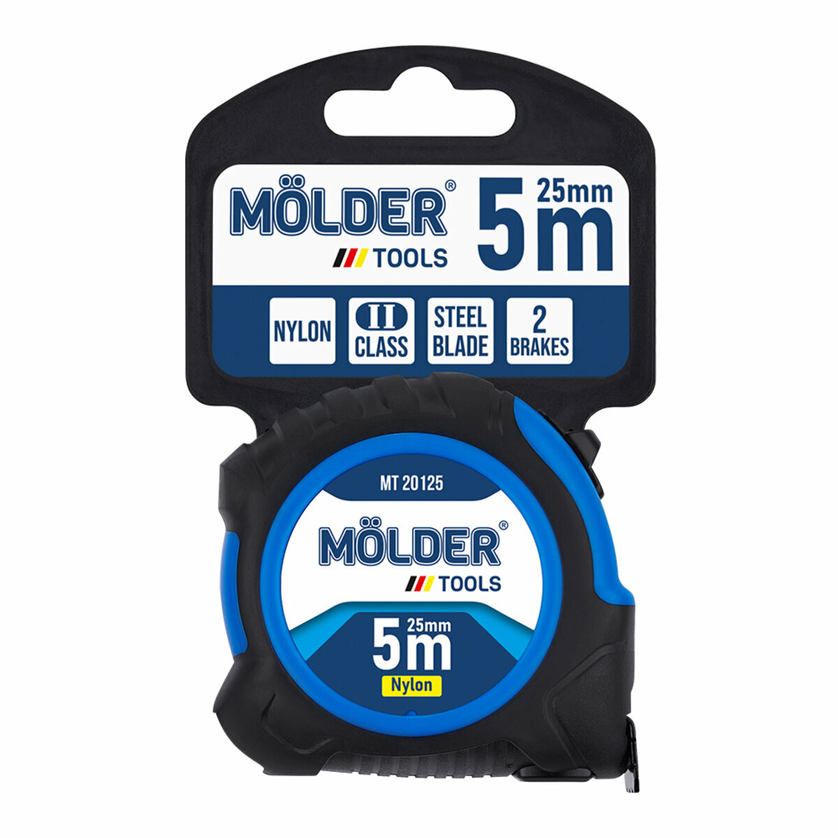 Рулетка Molder нейлоновая 5м, 25мм (MT20125) смотреть фото №2