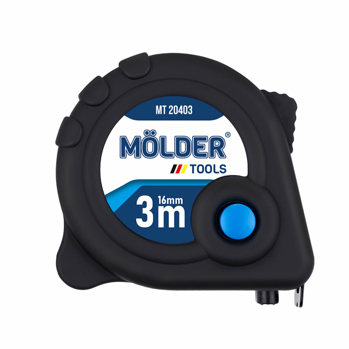 Рулетка Molder вимірювальна soft touch 3м, 16мм (MT20403) дивитися фото №1