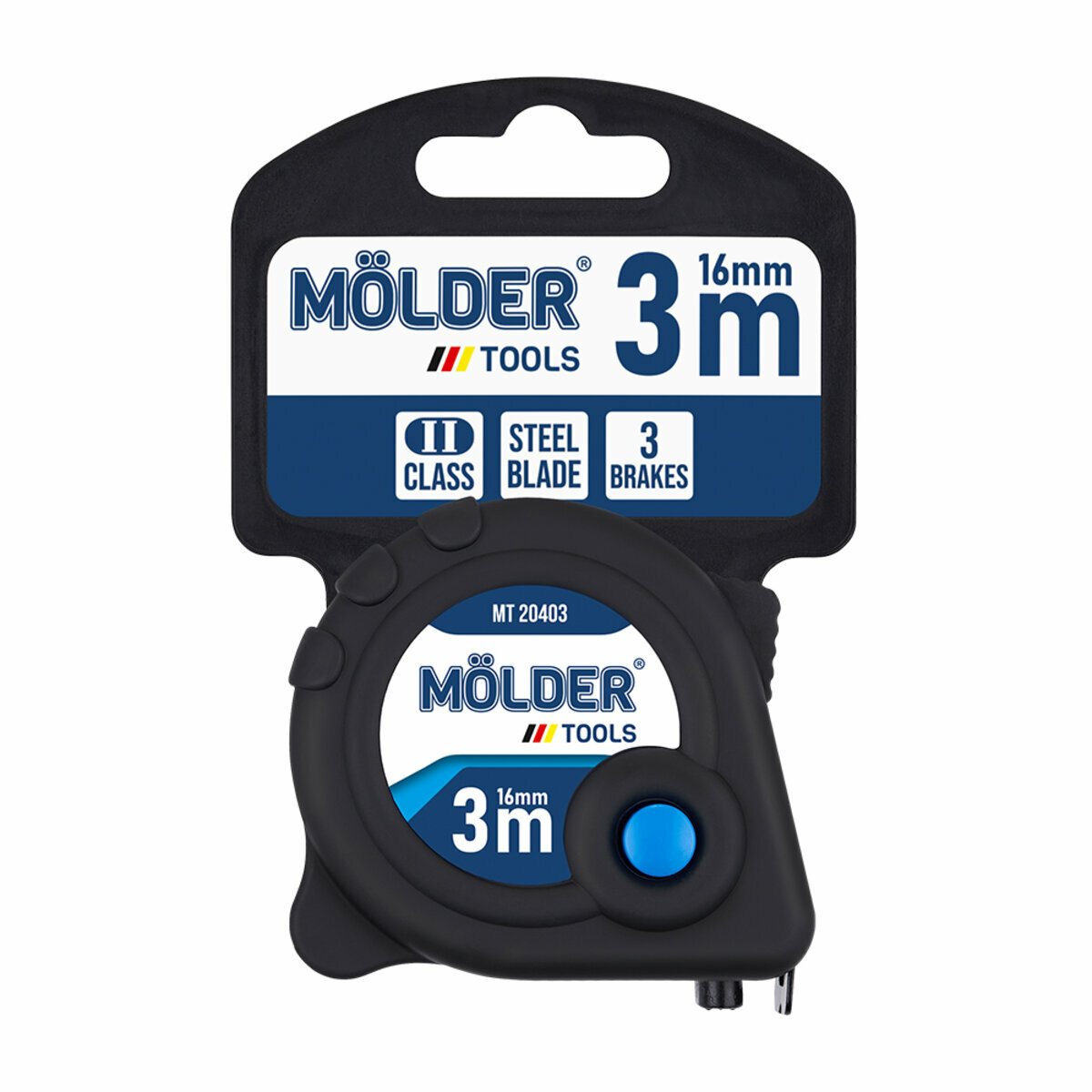 Рулетка Molder вимірювальна soft touch 3м, 16мм (MT20403) дивитися фото №8