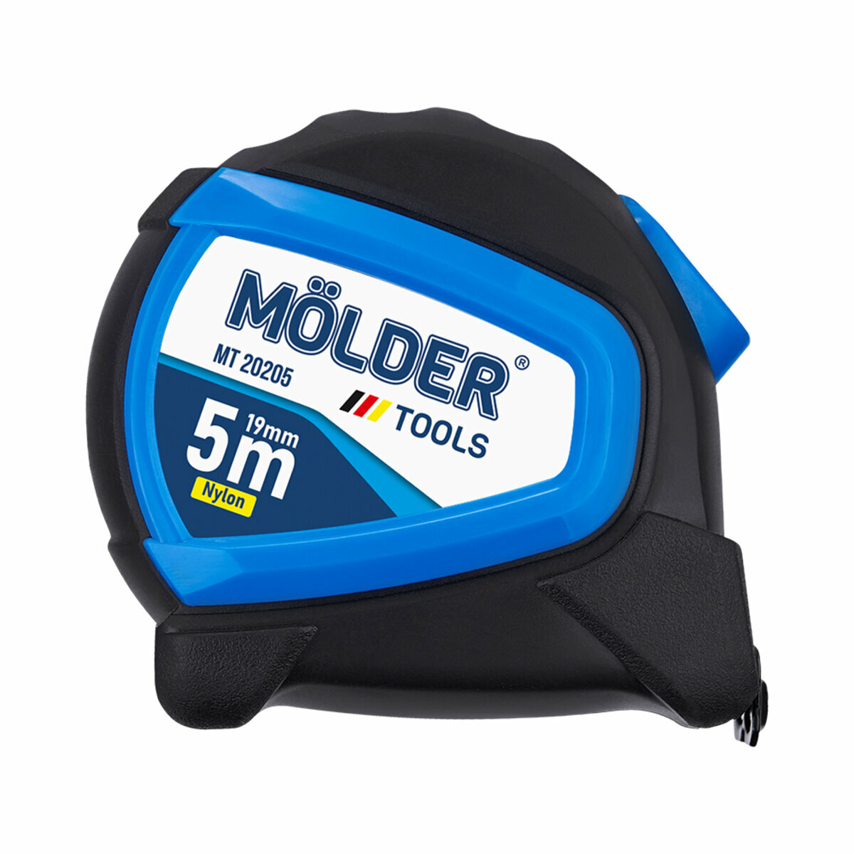 Рулетка Molder нейлоновая с автостопом и магнитным зацепом 5м, 19мм (MT20205) смотреть фото №1