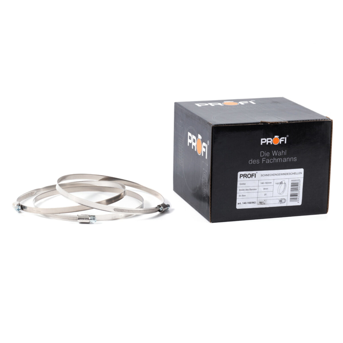 Хомути Profi 140-160/W2, 9мм, 25шт (140-160/W2) дивитися фото №1