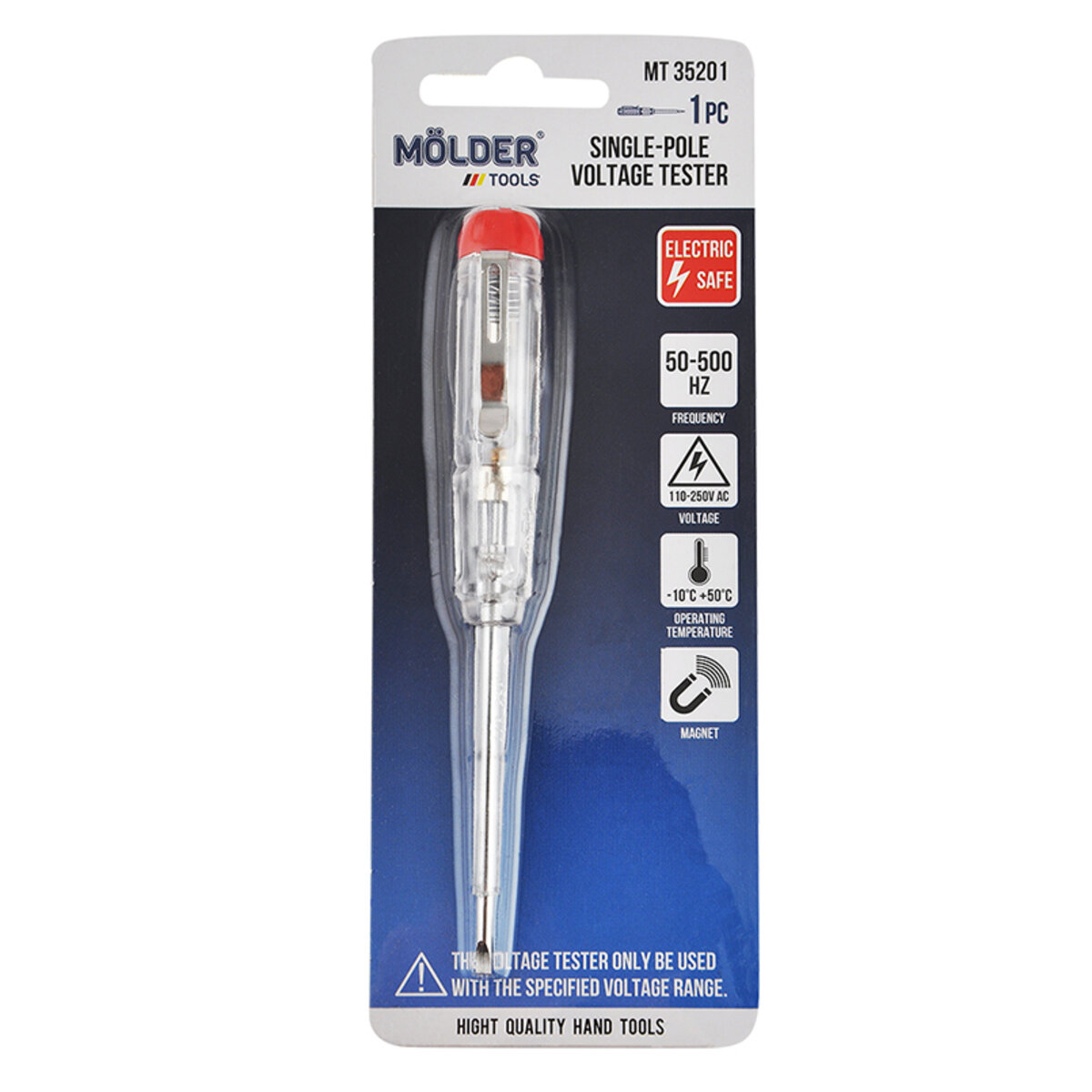 Викрутка-індикатор напруги Molder VDE 1000В (MT35201) дивитися фото №2
