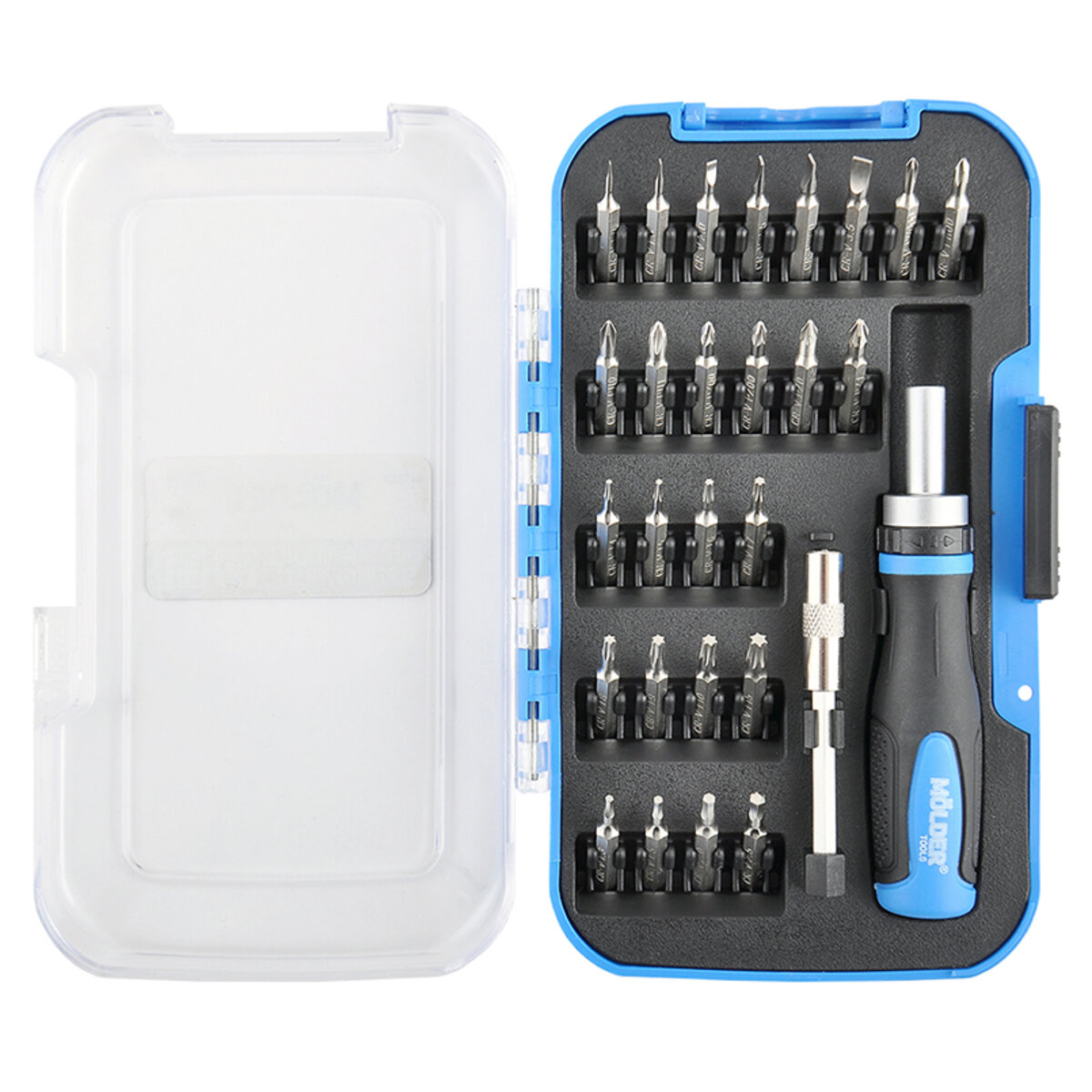 Викрутка Molder реверсивна з комплектом насадок для точних робіт 26в1 (MT32328) дивитися фото №3