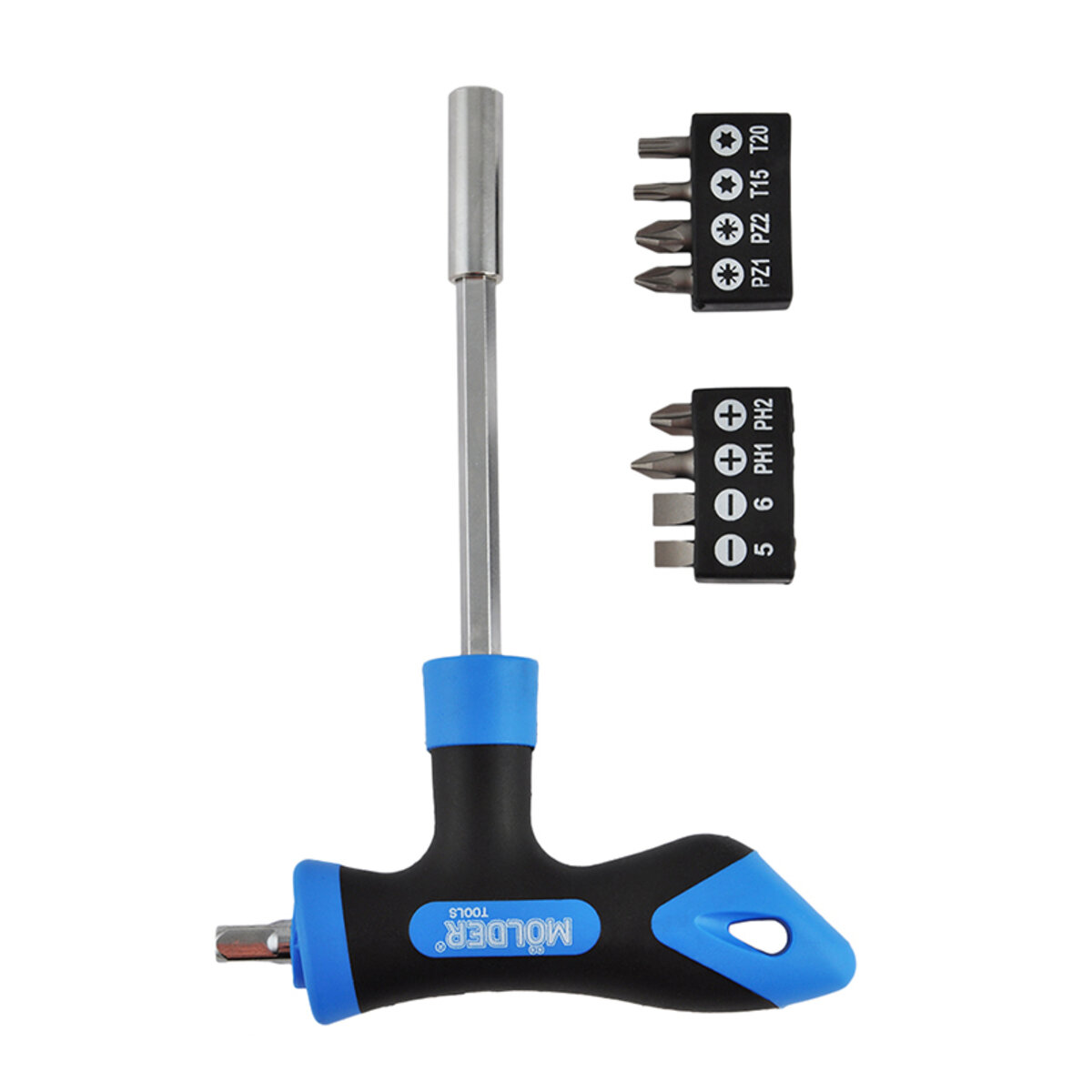 Викрутка Molder Т-подібна з комплектом насадок 8в1 (MT32319) дивитися фото №3