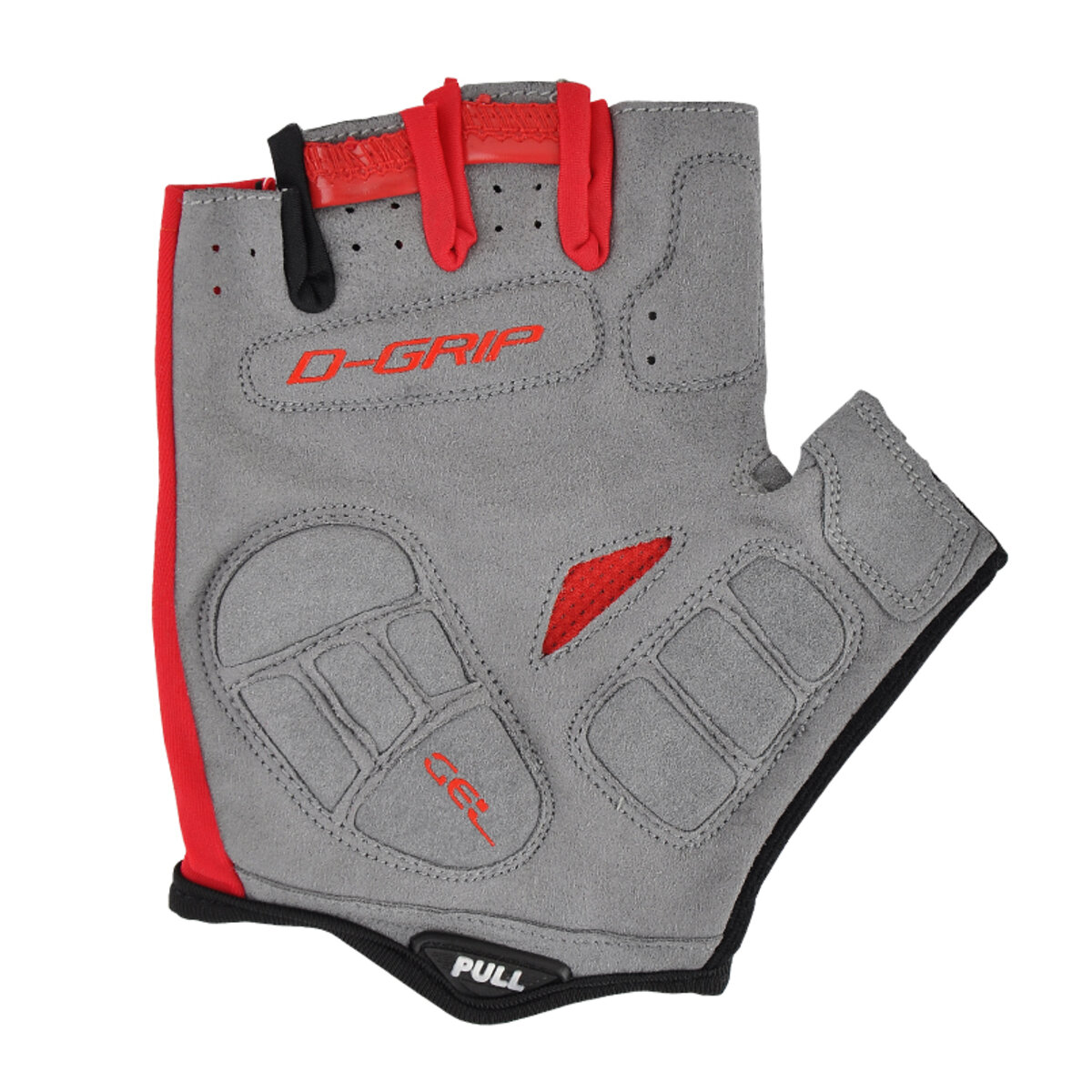 Велорукавиці Greys з короткими пальцями та гелевими вставками, чорно-червоні L GR18123 (GR18123) дивитися фото №3