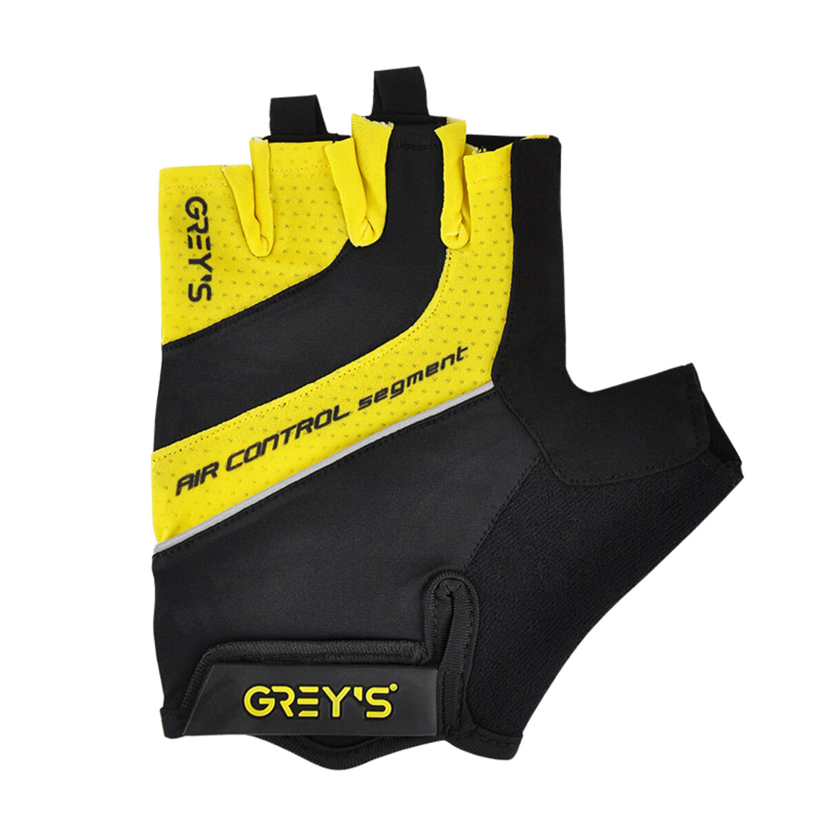 Велорукавиці Greys з короткими пальцями та гелевими вставками, чорно-жовті М GR18342 (GR18342) дивитися фото №2