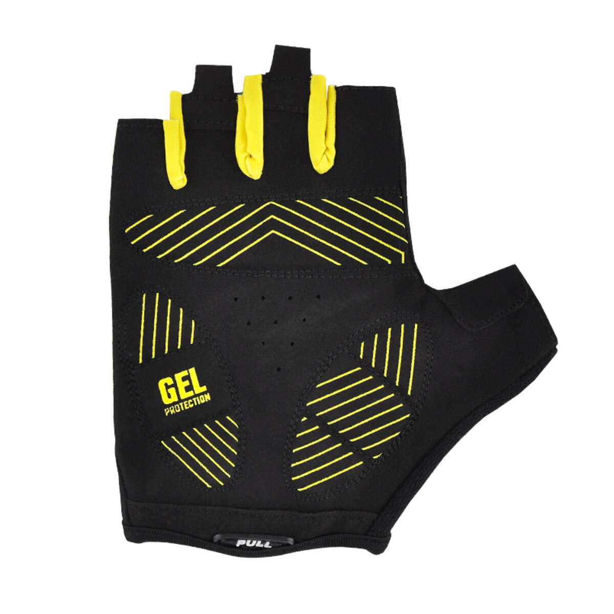 Велорукавиці Greys з короткими пальцями та гелевими вставками, чорно-жовті L GR18343 (GR18343) дивитися фото №3