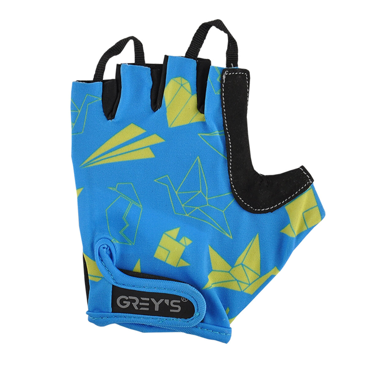 Велорукавиці дитячі Greys з короткими пальцями та гелевими вставками, синьо-чорні (розмір 5-6) GR18721 (GR18721) дивитися фото №2