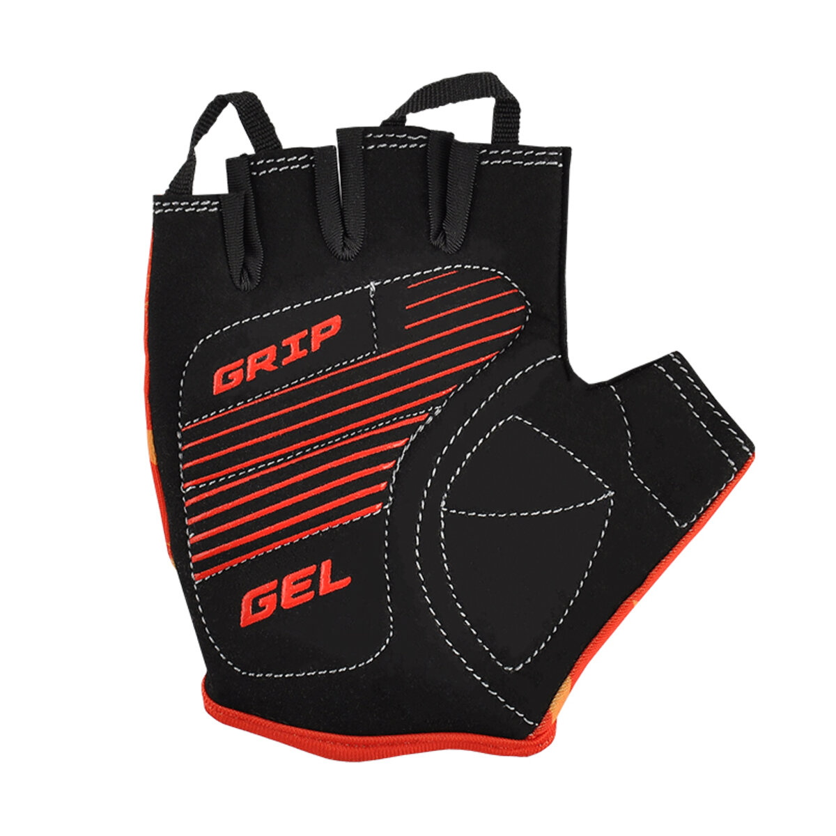 Велорукавиці дитячі Greys з короткими пальцями та гелевими вставками, червоно-чорні (розмір 7-8) GR18732 (GR18732) дивитися фото №3