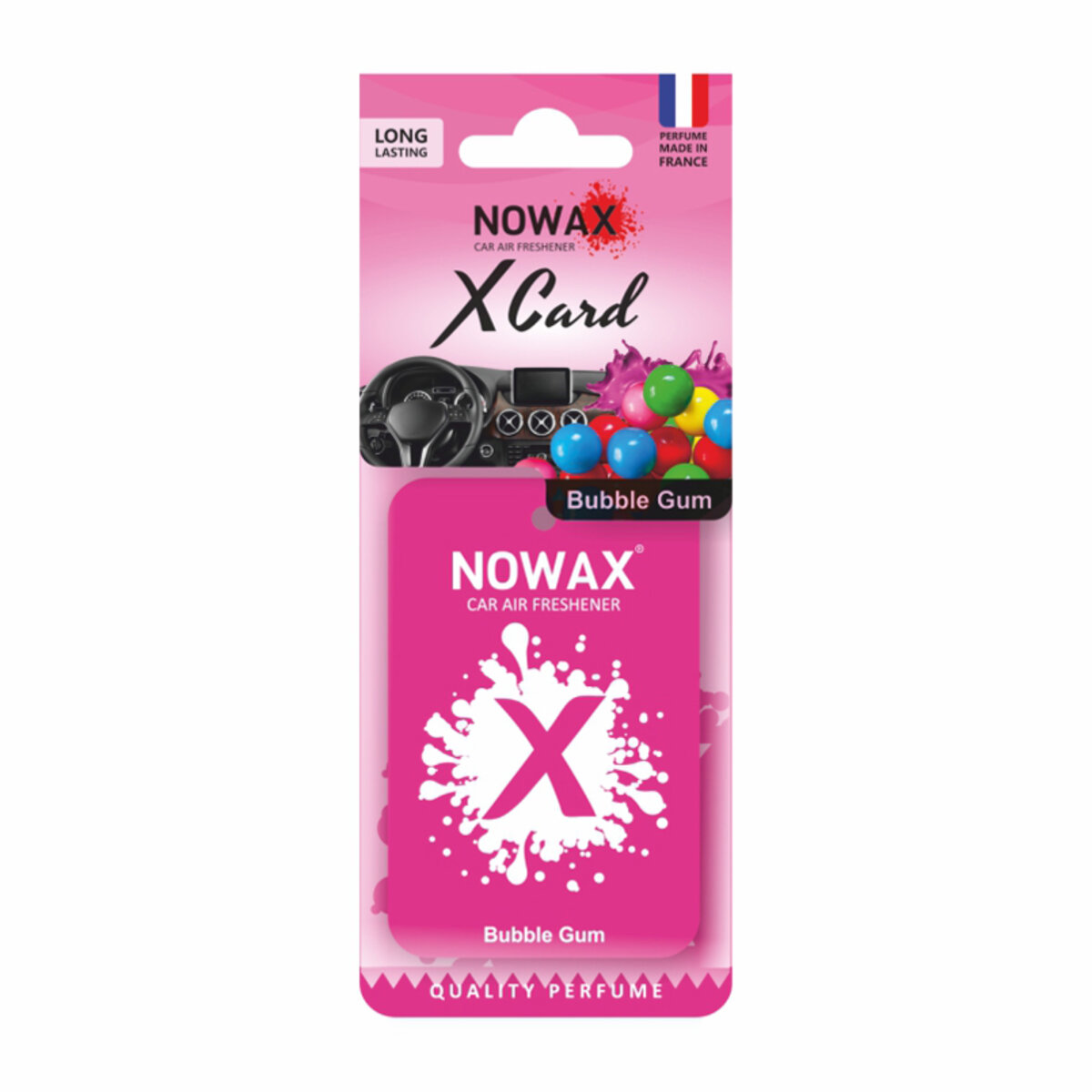 Автомобільний Ароматизатор Nowax X Card Bubble Gum сухий (NX07540) | Аромат: Інший дивитися фото №1