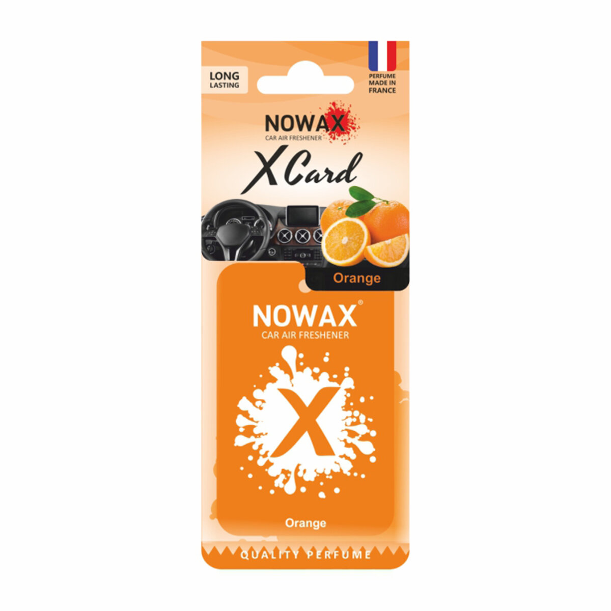 Автомобільний Ароматизатор Nowax X Card Orange сухий (NX07535) | Аромат: Цитрусовий дивитися фото №1