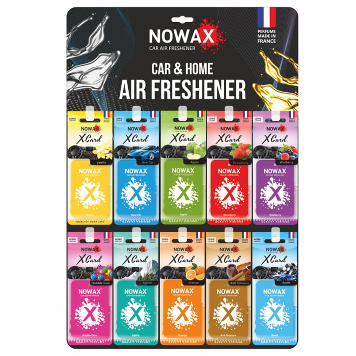 Автомобільний Ароматизатор Nowax X Card, дисплей набір (NX07544) | Аромат: дивитися фото №1