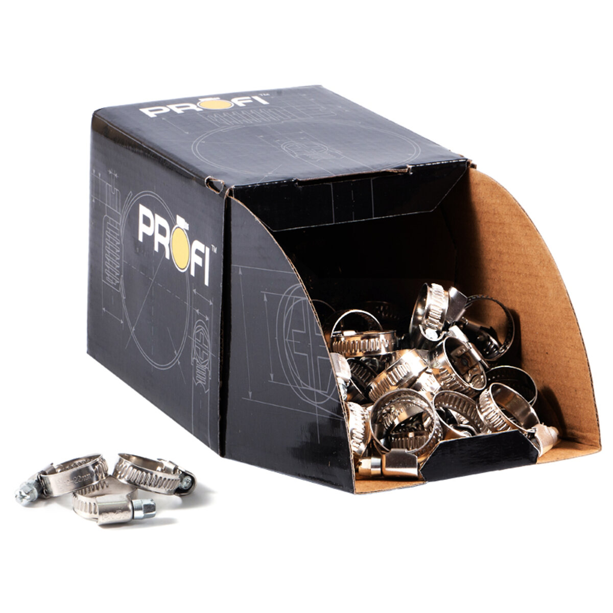 Хомути Profi 12-22/W2, 9мм, 100шт (012-22/W2) дивитися фото №2