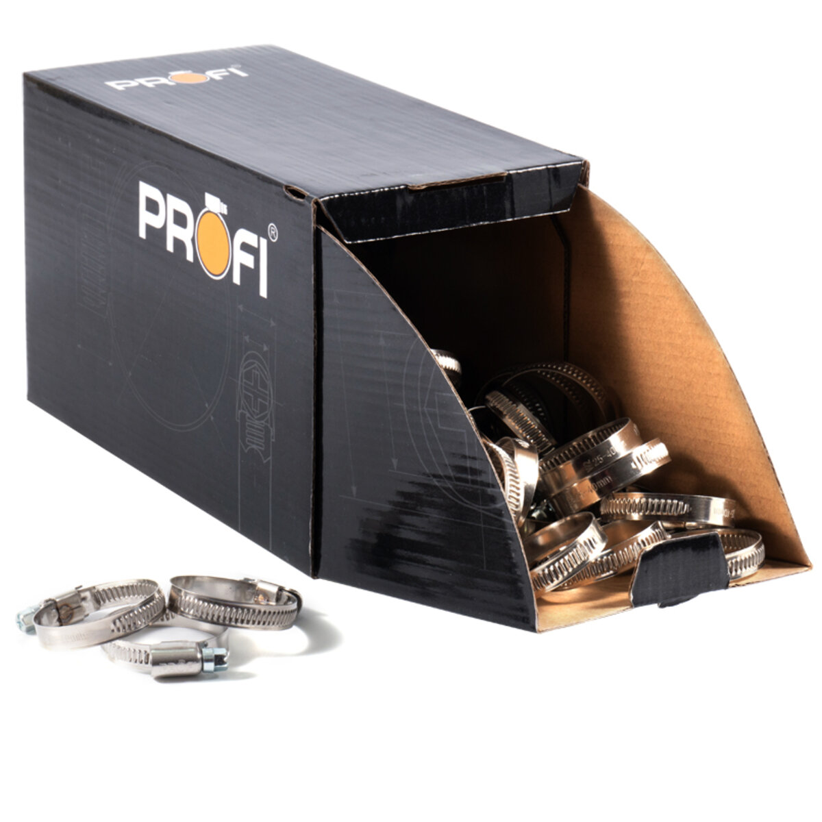 Хомути Profi 25-40/W2, 9мм, 100шт (025-40/W2) дивитися фото №2