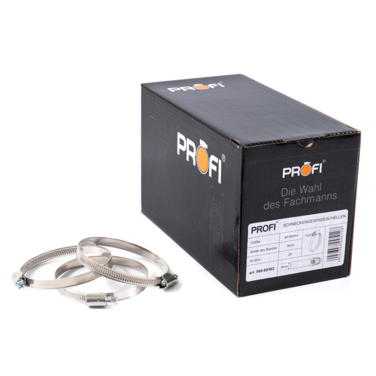 Хомути Profi 60-80/W2, 9мм, 25шт (060-80/W2) дивитися фото №1