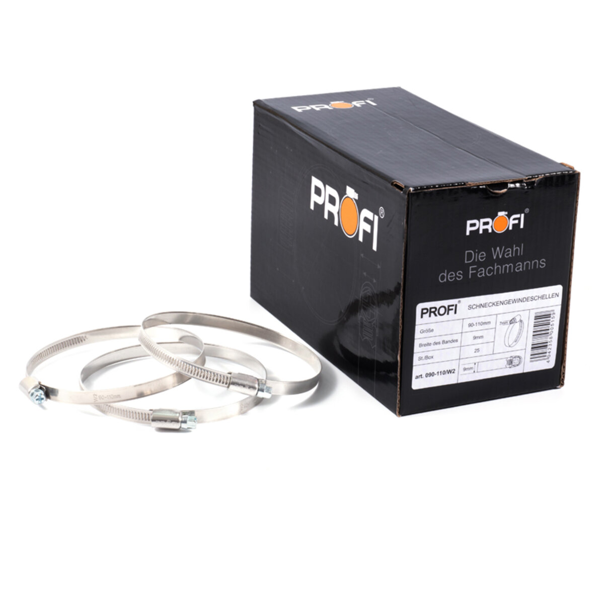 Хомути Profi 90-110/W2, 9мм, 25шт (090-110/W2) дивитися фото №1