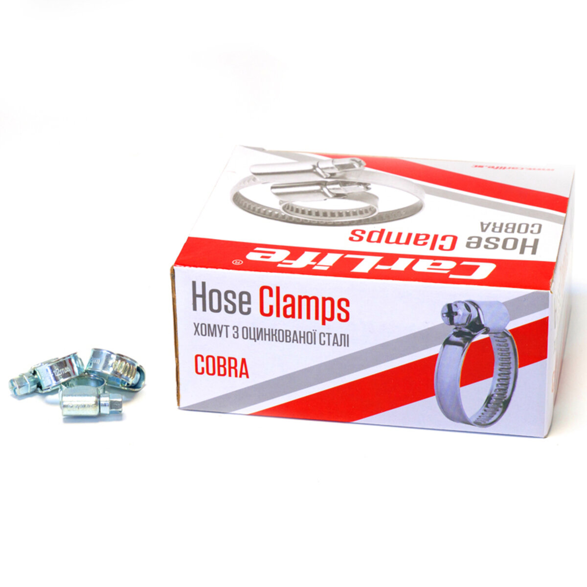 Хомути CarLife оцинковані 08-12/W1, 9х0,67мм, 100шт (HC008012) дивитися фото №1