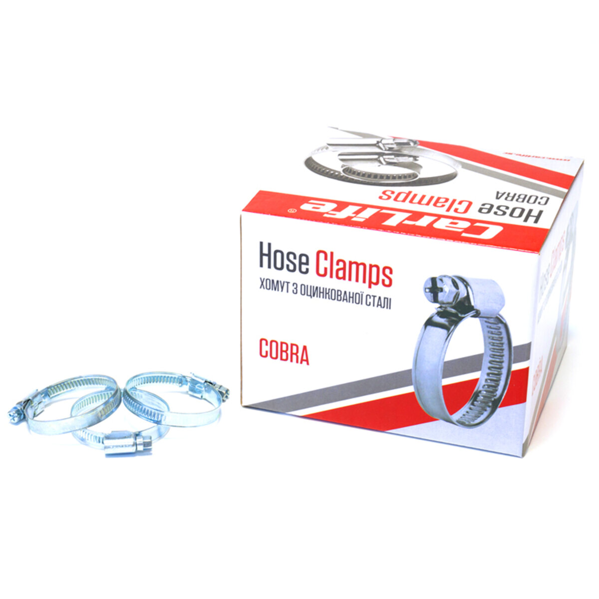 Хомути CarLife оцинковані 32-50/W1, 9х0,67мм, 100шт (HC032050) дивитися фото №1