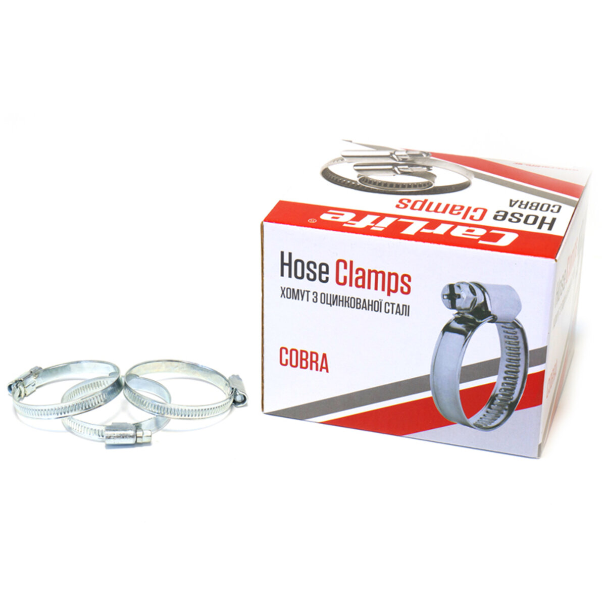 Хомути CarLife оцинковані 40-60/W1, 9х0,67мм, 50шт (HC040060) дивитися фото №1