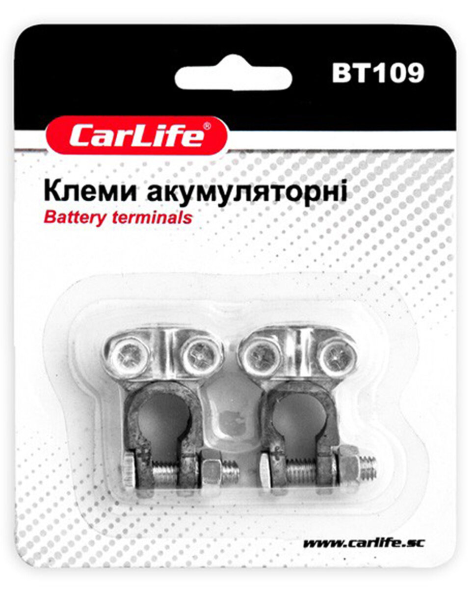 Клеми АКБ Carlife, свинець BT109 (BT109) дивитися фото №1