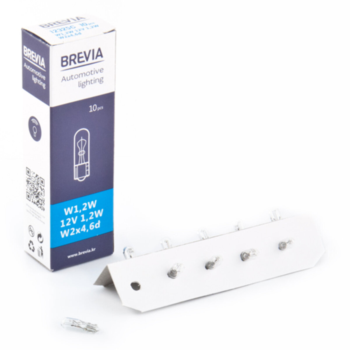 Лампа розжарювання Brevia W1.2W 24V 1.2W W2x4.6d CP, 10шт (24325C) дивитися фото №1